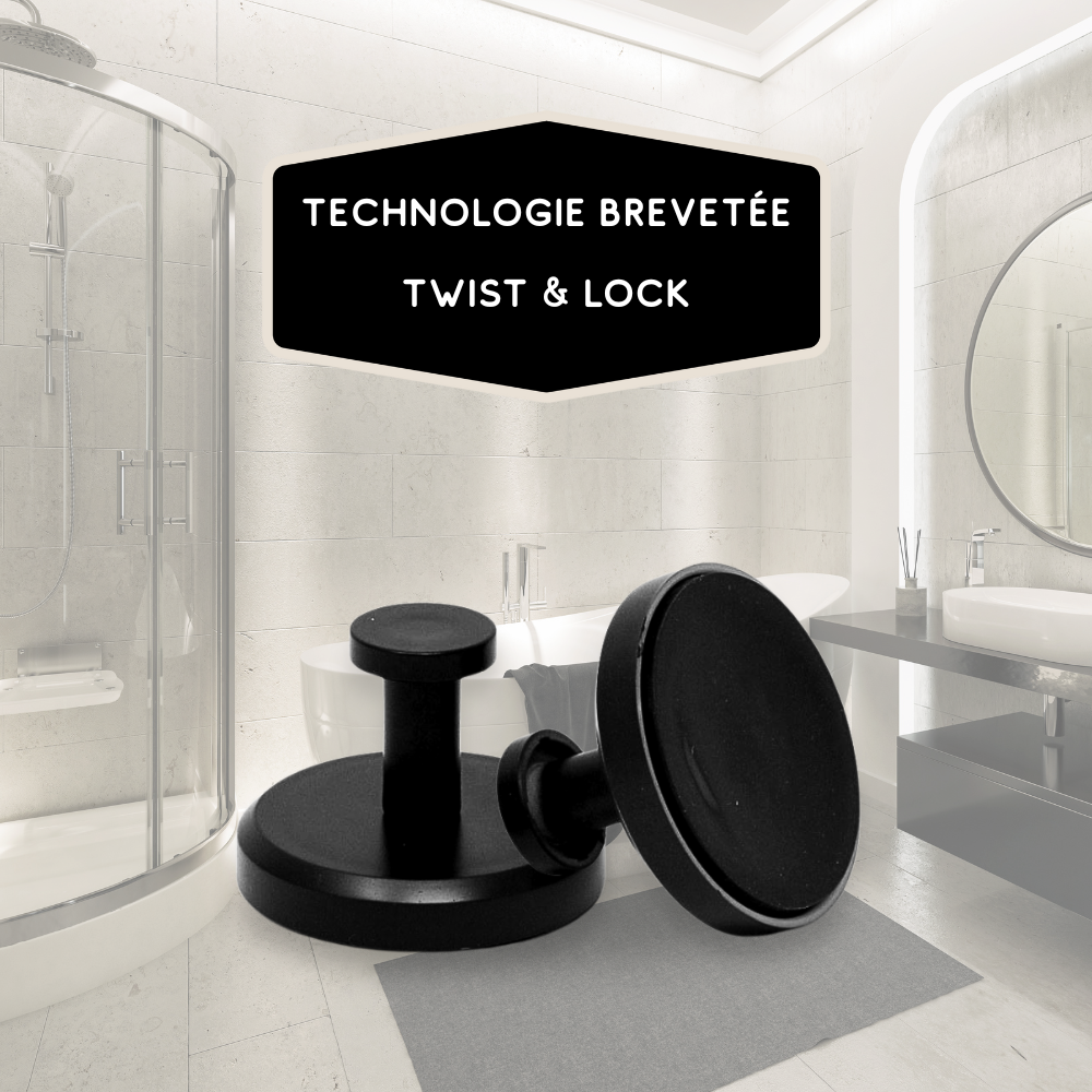 Lot de 4 crochets à ventouse